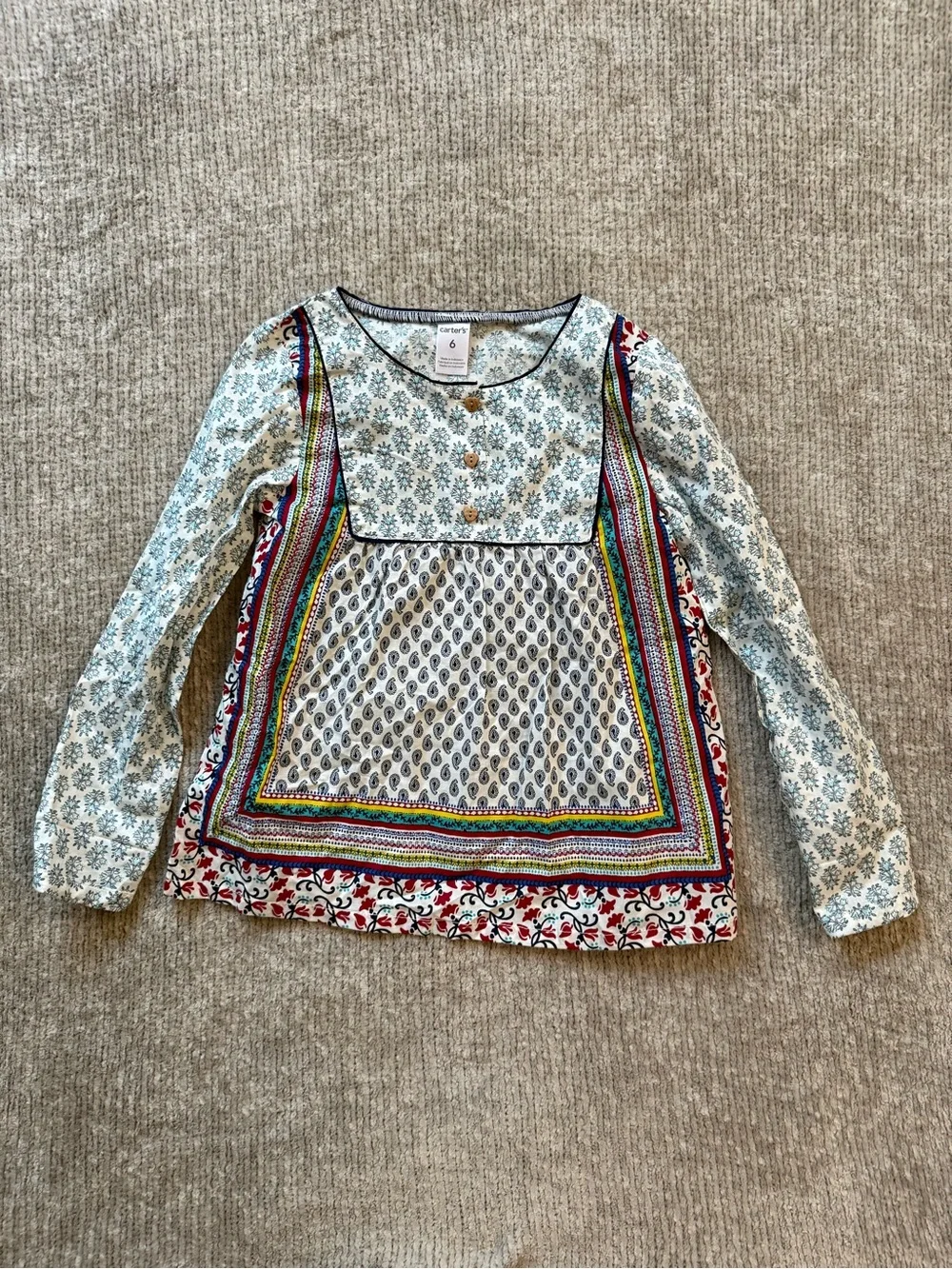 Carter’s Girls Boho Paisley Top & Leggings Set NWT Size 6